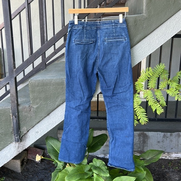 MOTHER The Sailor Tripper Three Little Ships High Rise Cropped Flare Jeans Sz 27 - Picture 9 of 10